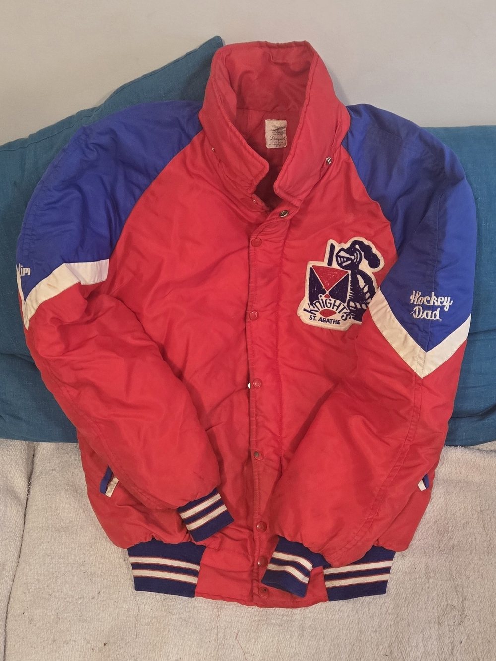 Vintage Matching Hockey Dad & Kid Jackets St. Agathe Knights Designard